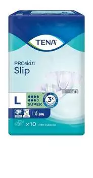 Трусики-подгузники, размер L, 92-144см, 10 шт. Tena Slip Proskin Super, Essity Poland