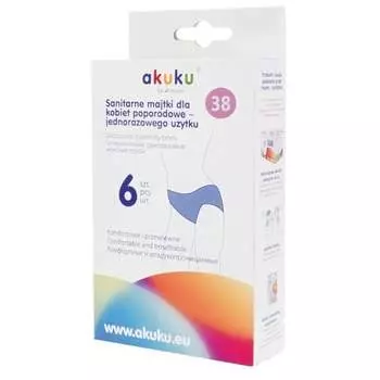 Трусики послеродовые одноразовые, размер 38, 6 шт. Akuku