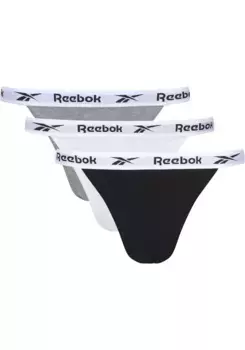 Трусики Reebok (3 шт. в упаковке), с поясом с логотипом, белый