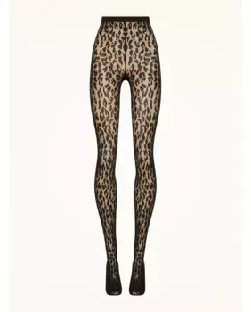 Трусики с анималистичным принтом 20 Денье Wolford, чёрный