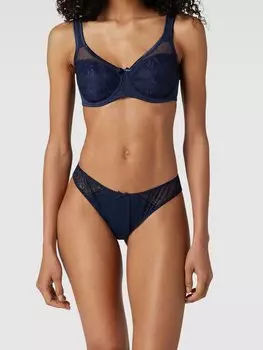 Трусики с кружевом крючком модель «Лучана» LASCANA, темно-синий