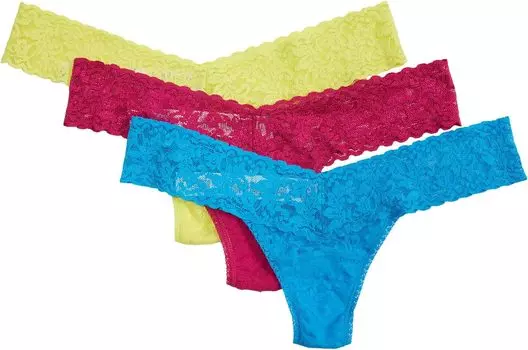 Трусики с низкой посадкой, 3 шт. в упаковке с принтом Hanky Panky, цвет Still Blooming (Floral)/Venetian Pink/Fiji Blue/Citrus Punch