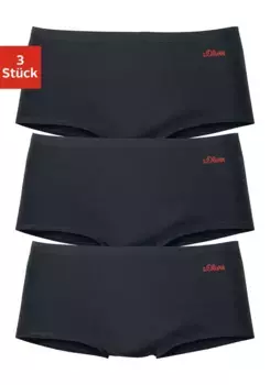 Трусики S.Oliver (3 шт.), изготовлены из качественного эластичного хлопка, черный