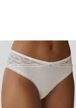 Трусики S.Oliver "Clarisse" с неброскими прозрачными кружевными вставками, белый