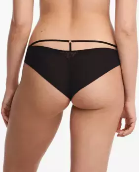 Трусики с вышивкой монограммой Chantelle, черный