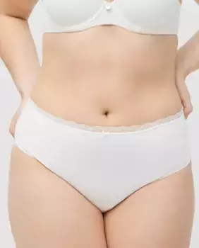 Трусики с высоким контролем и декоративным бантом Ysabel Mora, белый