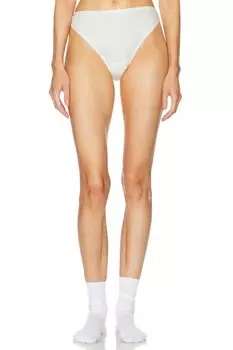 Трусики с высоким вырезом pointelle Helsa, белый