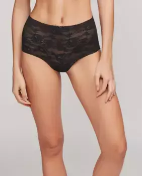 Трусики с высоким запахом, вырезанные лазером Gisela, черный