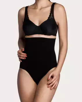 Трусики с высокой и низкой грудью, моделирующие грудь MISS PERFECT, черный