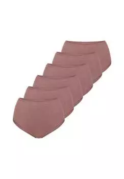 Трусики с высокой талией 6 пар в упаковке на каждый день хлопок Sloggi, цвет cacao