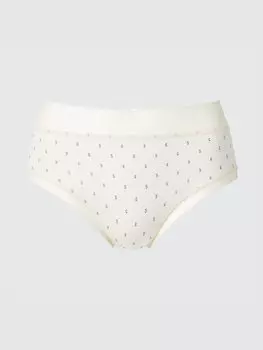 Трусики с высокой талией цветы Uniqlo, цвет 01 белый
