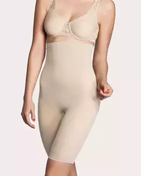 Трусики с высокой талией и ножкой MISS PERFECT, бежевый