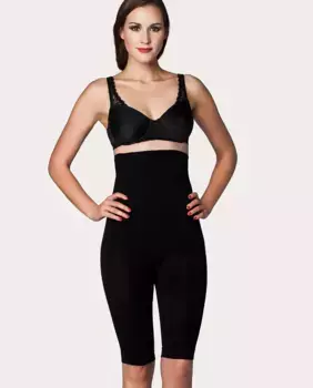 Трусики с высокой талией и ножкой MISS PERFECT, черный