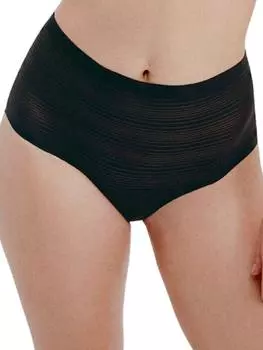 Трусики с высокой талией и полосками SoftStretch Chantelle, черный