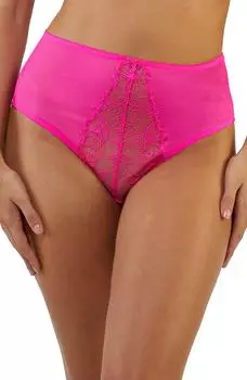 Трусики с высокой талией Marlowe и цветочной вышивкой Playful Promises, розовый