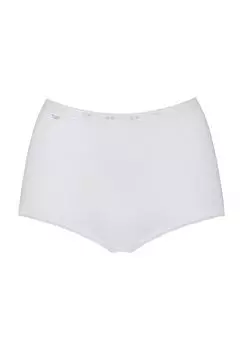 Трусики с завышенной талией, однотонные, женские sloggi, белый