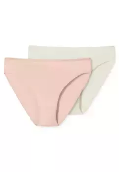 Трусики Schiesser "Modal Essentials" (2 шт. в упаковке), мягкий, тонкий эластичный пояс с деталями из блестящей пряжи, белый