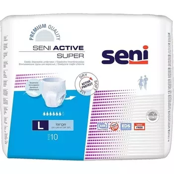 Трусики Seni Active Super Large для лечения недержания — упаковка из 10 шт.