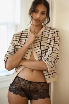 Трусики-шорты Journelle кружевные, черный