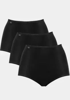 Трусики Sloggi "24/7 Microfibre Maxi C3P" (3 шт. в упаковке), из мягкой микрофибры, черный