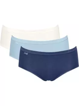 Трусики SLOGGI Basic+ Midi, цвет Light blue/Dark blue/White