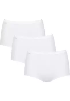 Трусики sloggi Maxi "Basic+ Maxi 3P" (3 шт.), очень мягкие края, с небольшой декоративной каймой, белый