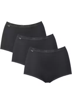 Трусики sloggi Maxi "Basic+ Maxi 3P" (3 шт.), очень мягкие края, с небольшой декоративной каймой, черный