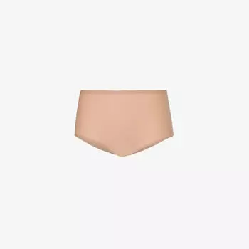 Трусики soft stretch с высокой посадкой из эластичной ткани Chantelle, цвет coffee latte