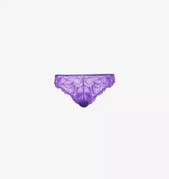 Трусики средней посадки из эластичного кружева с цветочным узором Aubade, пурпурный