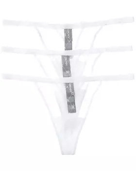 Трусики-стринги DKNY 3pk Monogram Mesh, белый
