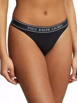 Трусики-стринги Essentials цвета оникс Polo Ralph Lauren, цвет onyx
