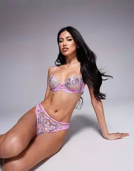 Трусики-стринги Euphoric от Valentines нежно-розового цвета - PINK Ann Summers