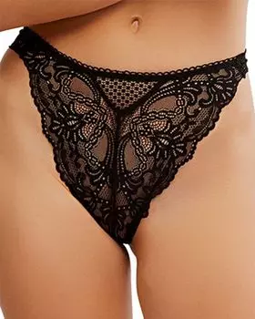 Трусики-стринги "Lace Lover" Free People, черный