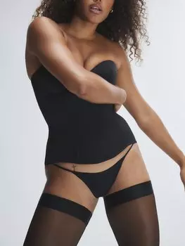 Трусики-стринги Savage X Fenty Microfiber, цвет Black Caviar