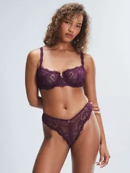 Трусики-стринги Savage X Fenty Romantic Corded Lace, цвет Purple Persuasion