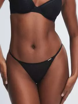 Трусики-стринги Savage X Fenty Show N' Tell Mesh, цвет Black Caviar