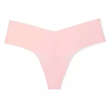 Трусики-стринги в рубчик Victoria's Secret Sexy Illusions No-Show Thong, светло-розовый