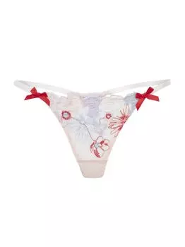 Трусики-стринги Zuri с цветочной вышивкой Agent Provocateur, красный