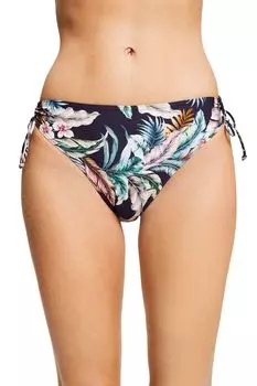 Трусики темно-синего цвета с тропическим узором из переработанного материала Esprit, синий