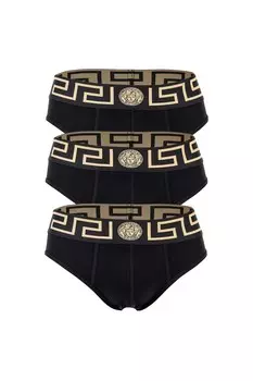 Трусики Topeka, 3 пары Versace, черный