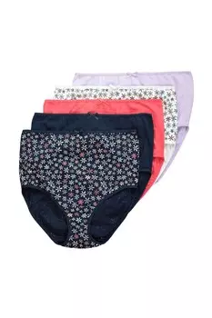 Трусики Ulla Popken, цвет Navy/Night blue/Pastel purple/Pink/White
