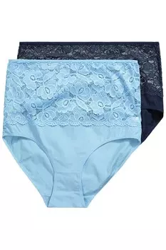 Трусики Ulla Popken, цвет Night blue/Sky blue