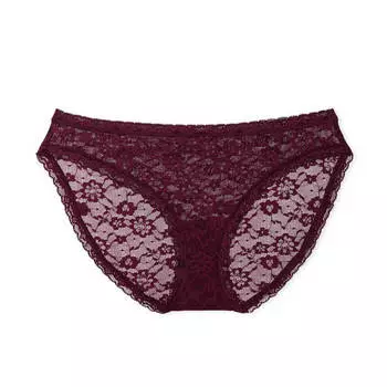 Трусики Victoria's Secret Body By Victoria Lace-Front Hiphugger, бордовый
