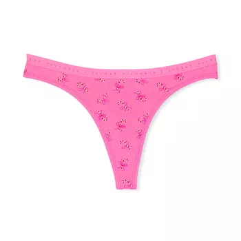 Трусики Victoria's Secret Stretch Cotton Thong Classic, розовый/леденцы