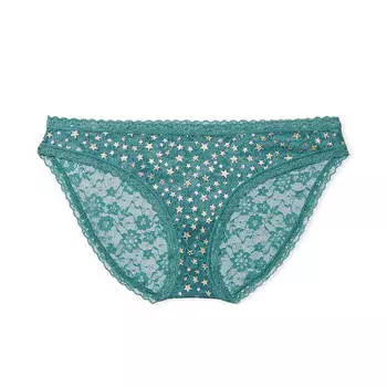 Трусики Victoria's Secret The Lacie Posey Lace Bikini, зеленый