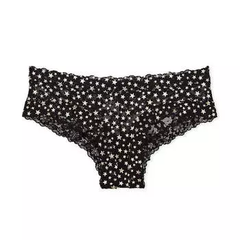 Трусики Victoria's Secret The Lacie Posey Lace Waist Cotton, черный