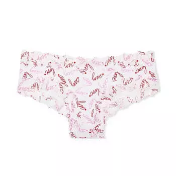 Трусики Victoria's Secret The Lacie Posey Lace Waist Cotton, розовый/красный