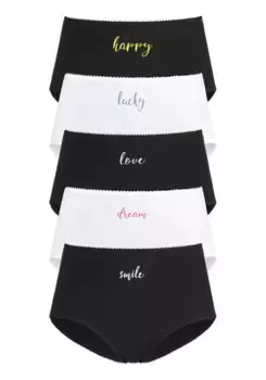 Трусики Vivance на пояс (упаковка, 5 шт.), черно-белый