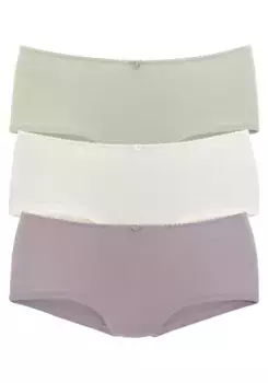 Трусики Vivance (упаковка, 3 шт.), с нежными розочками спереди, кремовый