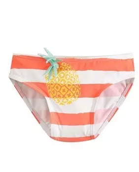 Трусики в полоску для девочки с принтом «ананас» Dadati, коралловый
